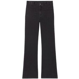 Vanessa Bruno Dompay Flare Jeans Washed Black Size 44